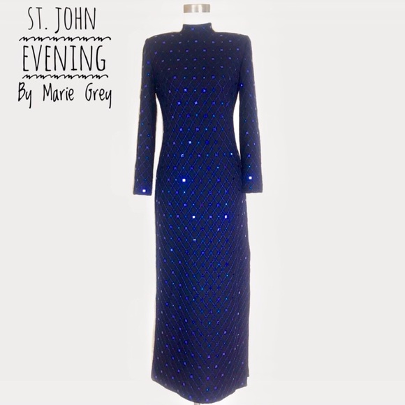 St. John Collection Dresses & Skirts - St. John Evening by Marie Grey Rhinestones Dress
